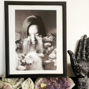 Waterfalls photomash framed artwork print artwork